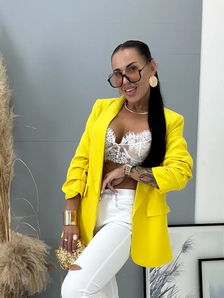 Žlté dámske sako LILLA