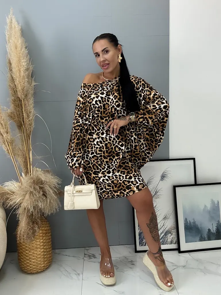 Leo minišaty s voľnými rukávmi 