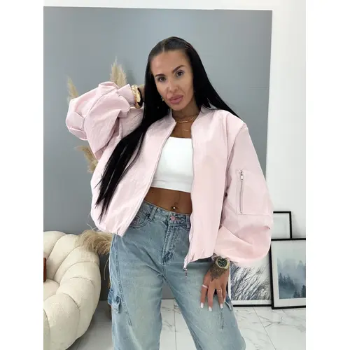 Prechodný baby pink bomber bunda s vypchávkami AUREA veľkosť: one size