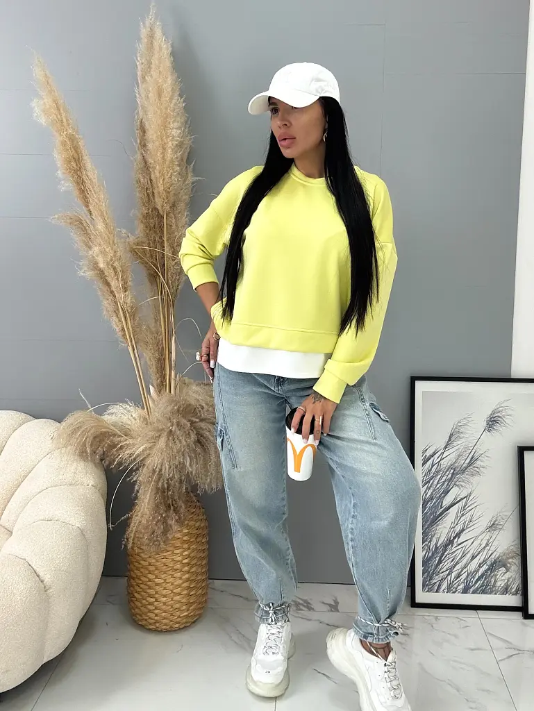 Dámska mikina so zipsom na bokoch ADALIA