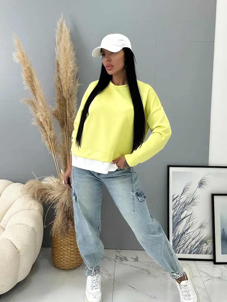 Dámska mikina so zipsom na bokoch ADALIA - next