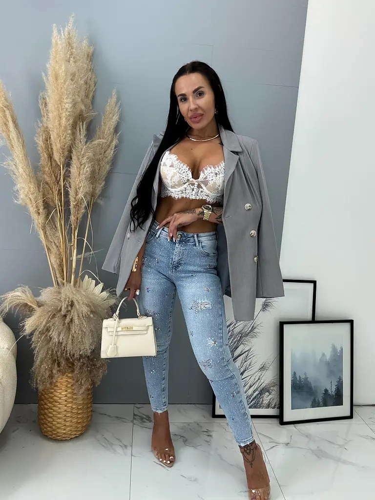 Push up rifle zdobené farebnými kamienkami - next