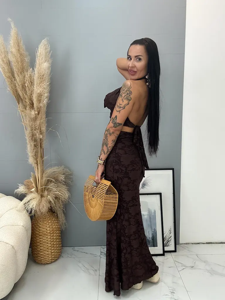 Hnedý dámsky komplet ANTONIA - next