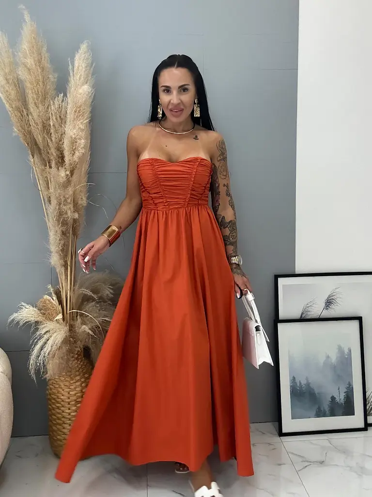 Dlhé šaty s odnímateľnými ramienkami ARELY