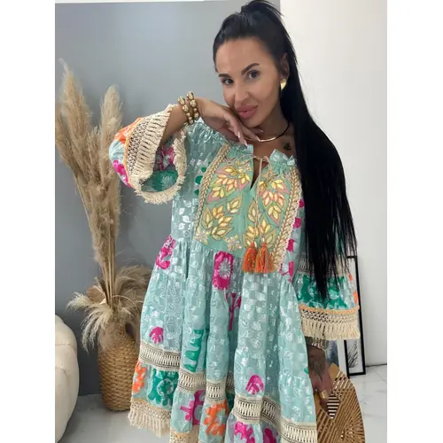 Vzorované šaty v boho štýle FERREN veľkosť: M/L