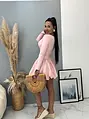 Elastické ružové minišaty RADKA