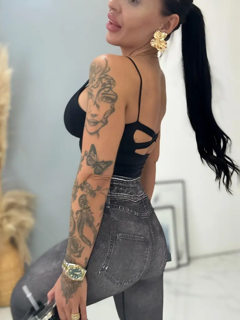 Čierne legíny s deninovým vzhľadom+ - next