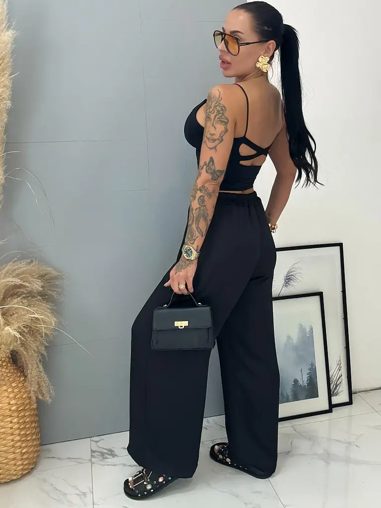 Hodvábne nohavice s gumeným pásom ALANI - next