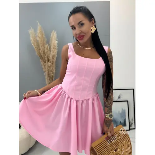 Ružové dámske minišaty STEPHANY veľkosť: one size