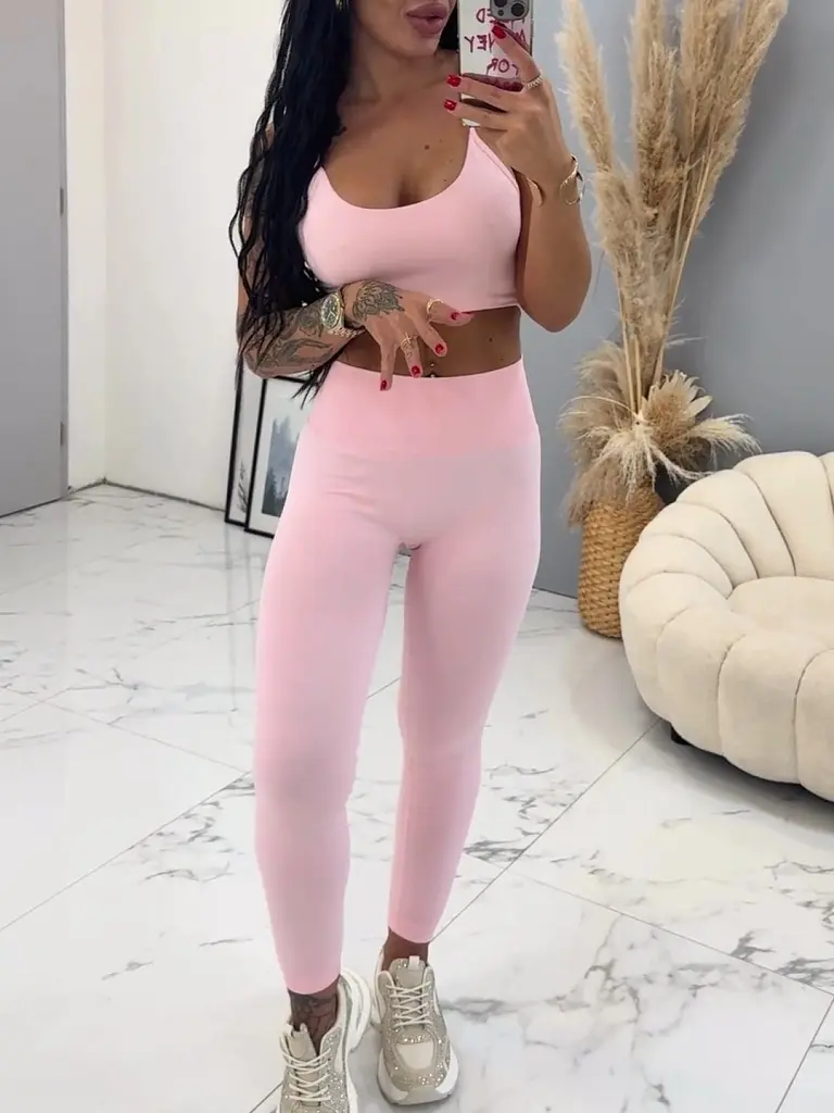 Baby pink elastické legíny+