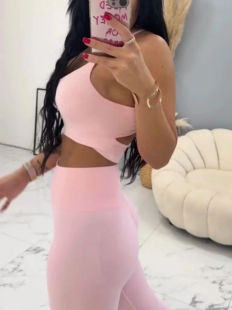 Baby pink športový crop-top+ - next