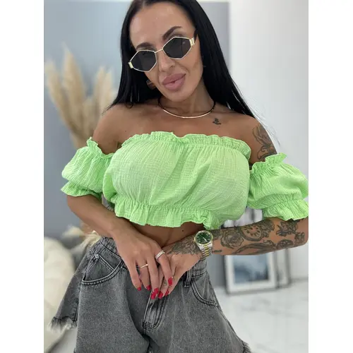 Zelený crop top Mia veľkosť: one size
