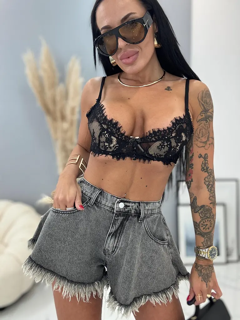 Denim šortky CYNTHIA