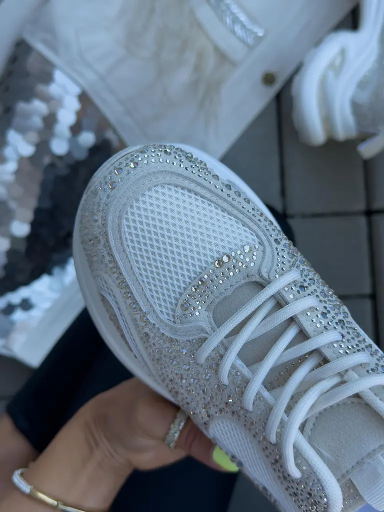 Platformové tenisky zdobené kamienkami AMARA - next