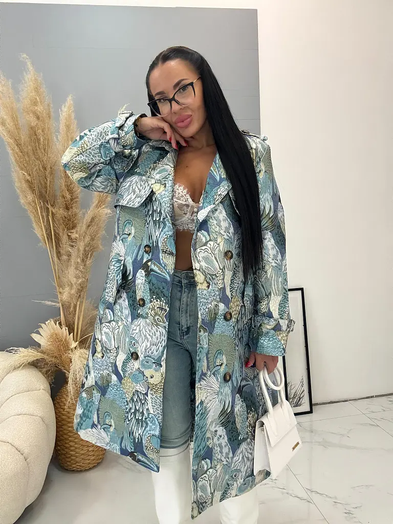 Štrukturovaný trenčkot kabát PERRY - next