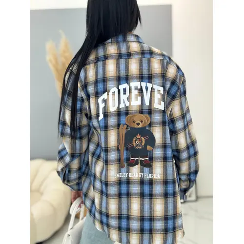Oversized károvaná košeľa VERGIE veľkosť: one size