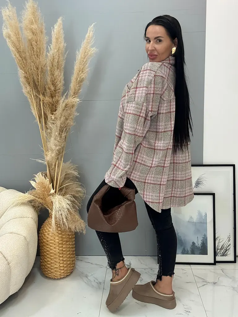 Dlhá kockovaná vrchná košeľa MARGARET+ - next