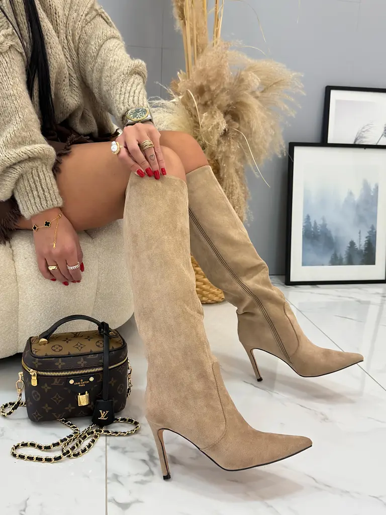 Semišové vysoké čižmy CHRISTA