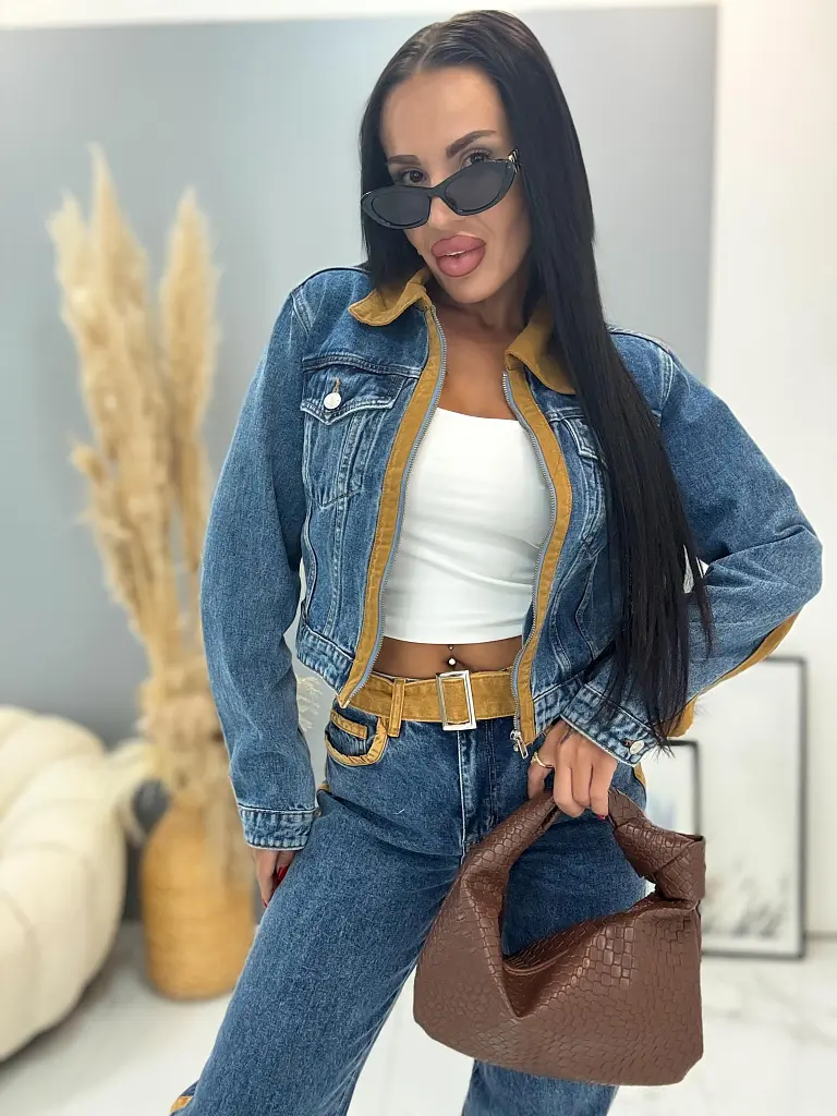 Dvojdielny denim komplet BRITNI