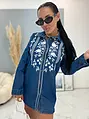 Elegantná vyšívaná denim košeľa LOLITA+