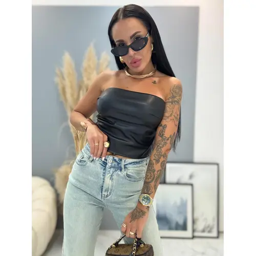 Koženkový crop top ZAIRA veľkosť: one size