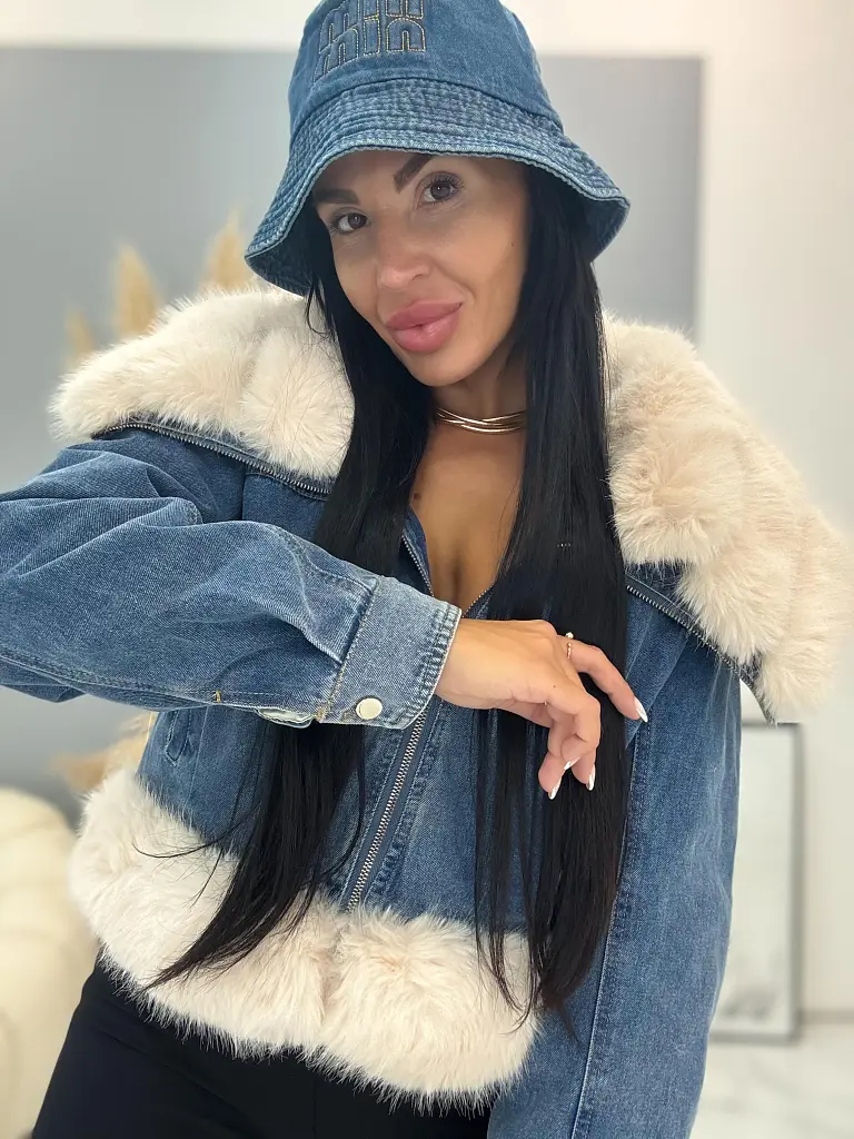 Zateplená denim bunda CLARA - next