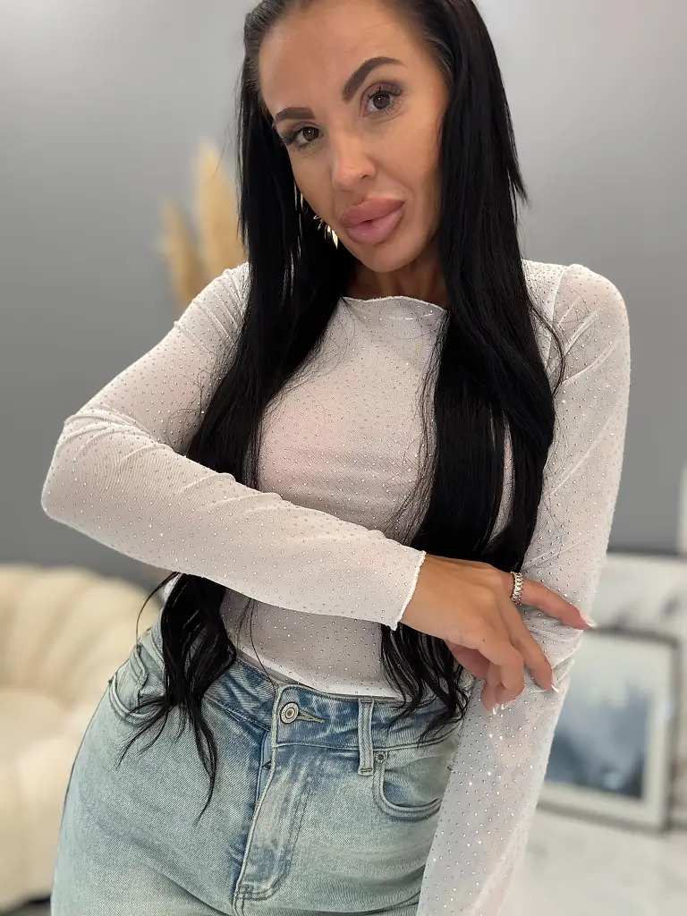 Šifónové tričko s korálkami PHILA