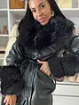 Kožená bunda s kožušinou KIRADA