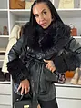 Kožená bunda s kožušinou KIRADA