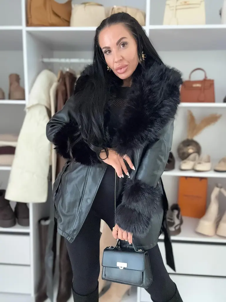 Kožená bunda s kožušinou KIRADA - next