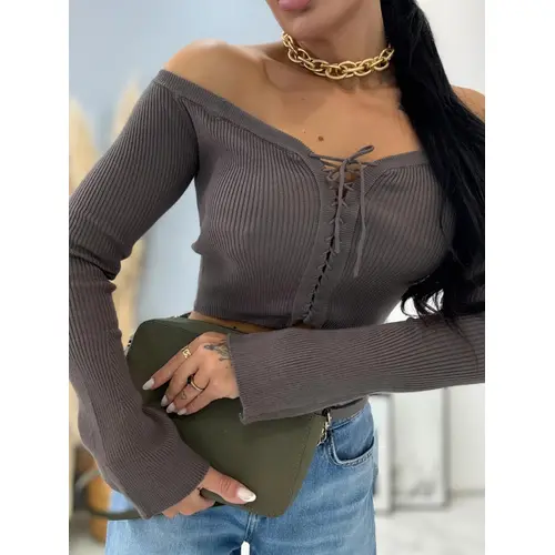 Pletený crop top BELONA veľkosť: one size