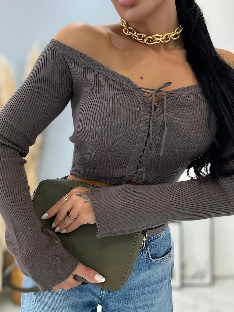 Pletený crop top BELONA