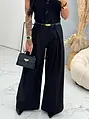 Čierne nohavice wide-leg VAIDA