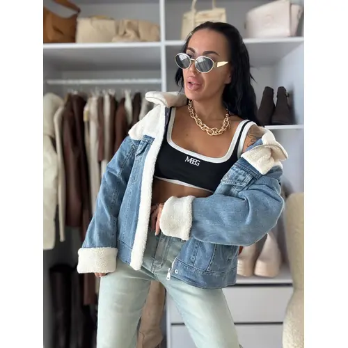 Prémium extravagantná denim bunda LELITA+ veľkosť: one size
