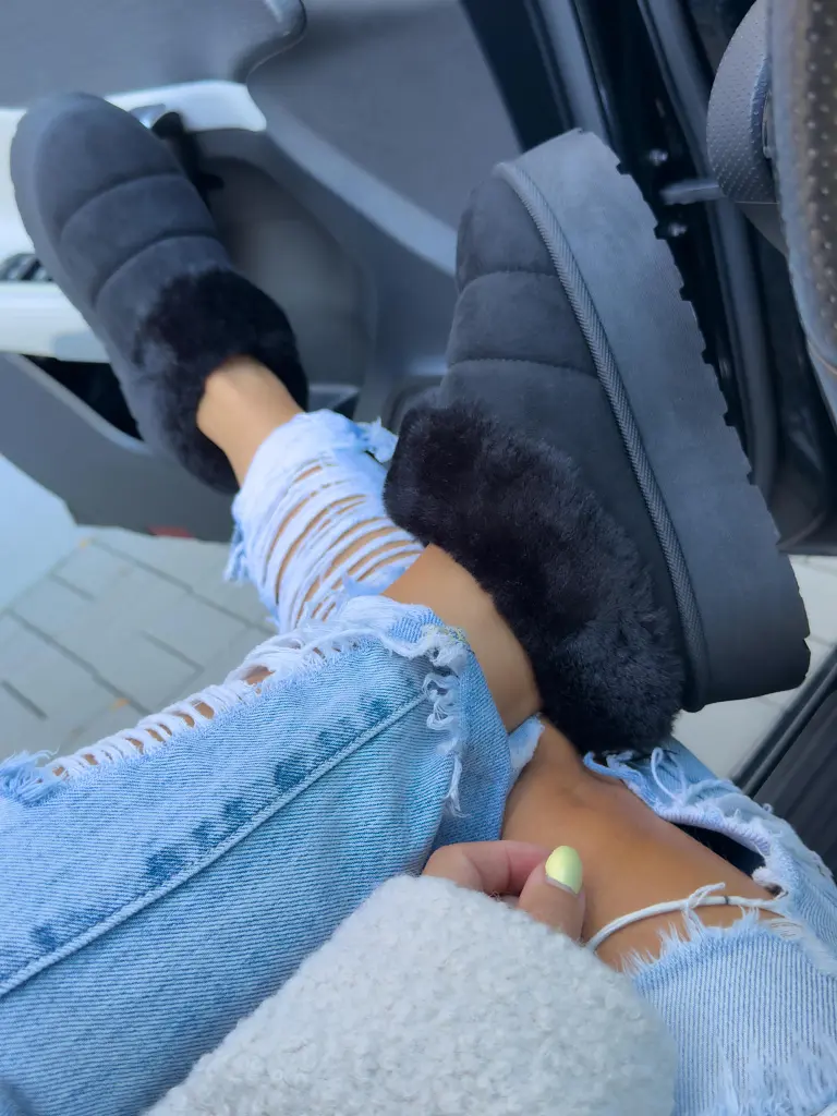 Teplé semišové topánky KASHA-