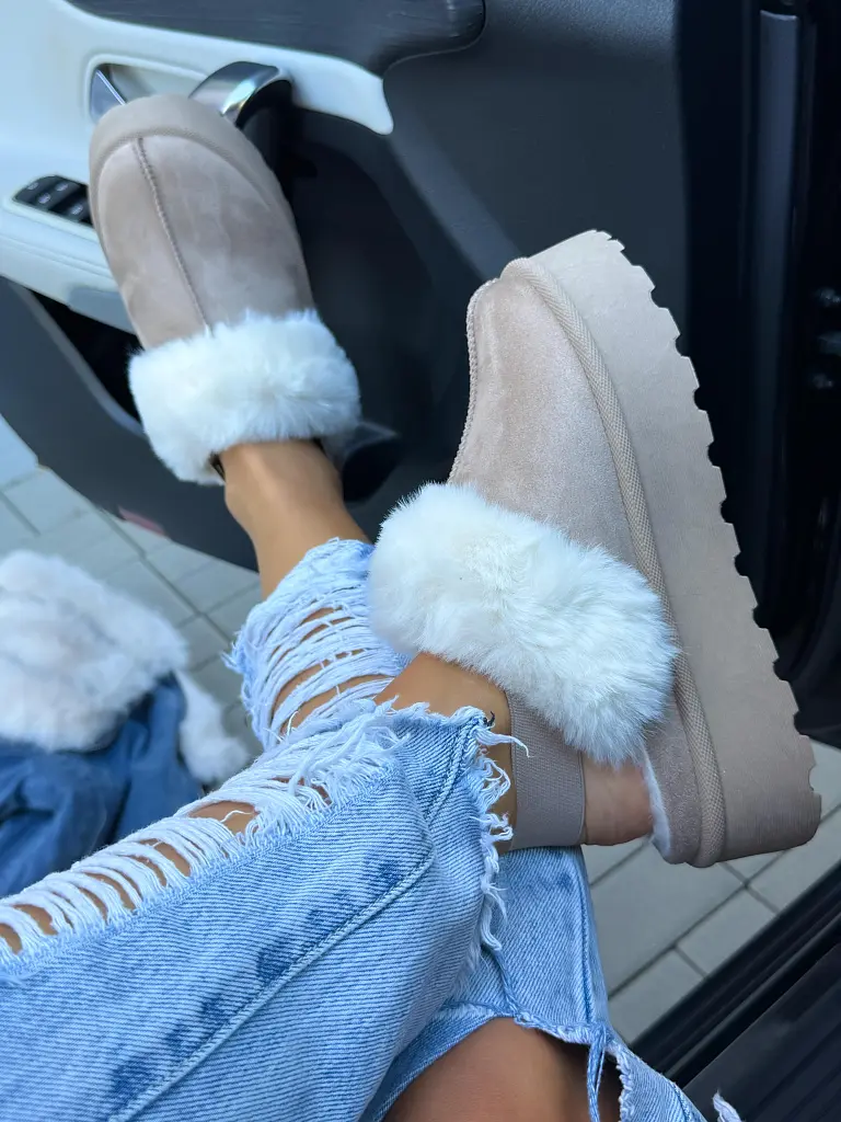 Teplé semišové papuče LETTYNA-