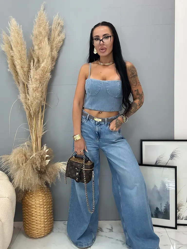 Denim top na zips DAMYA - next