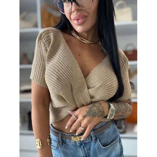 Trblietavý pletený top SALMA veľkosť: one size