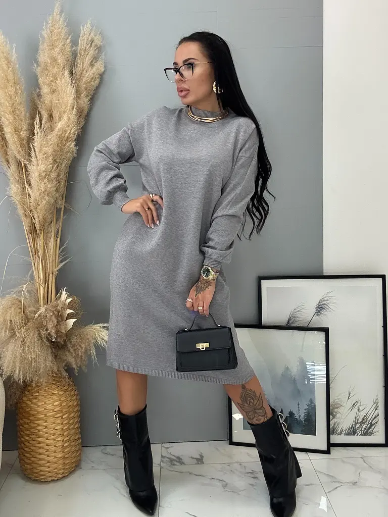 Úpletové rolákové šaty EMILY+