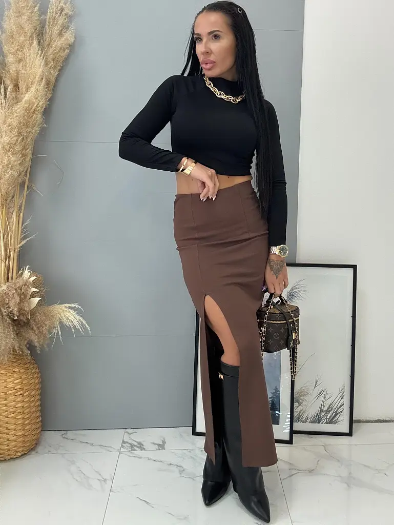 Dlhá sukňa s predným rozparkom VENEA