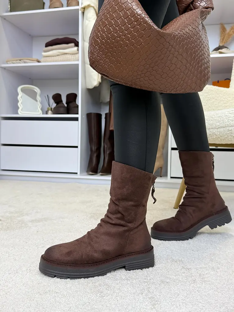 Členkové semišové čižmy FRINA