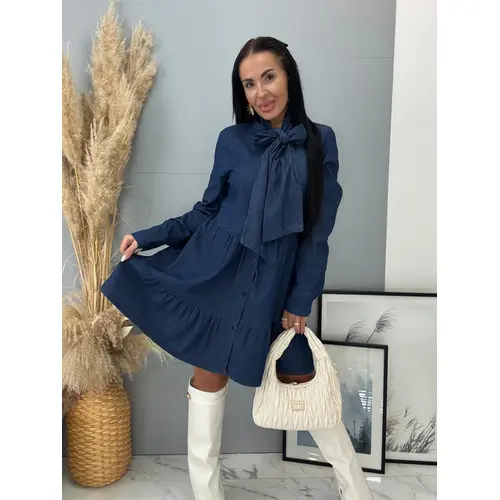 Babydoll denim šaty ROSALIE veľkosť: one size