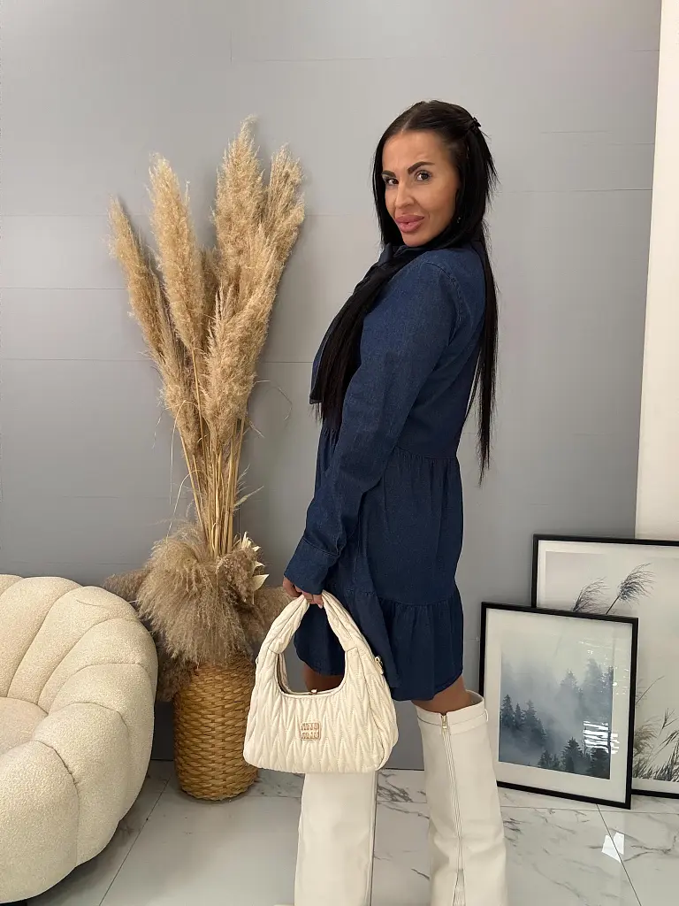 Babydoll denim šaty ROSALIE - next