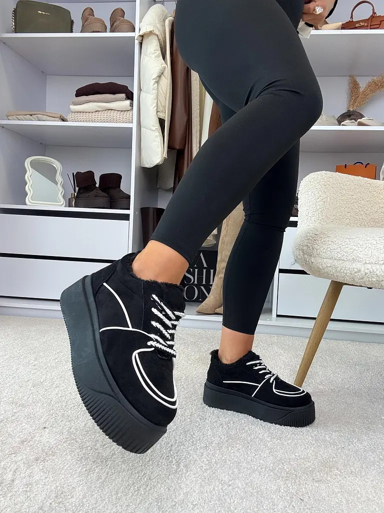 Platformové semišové dámske tenisky HALYNA-