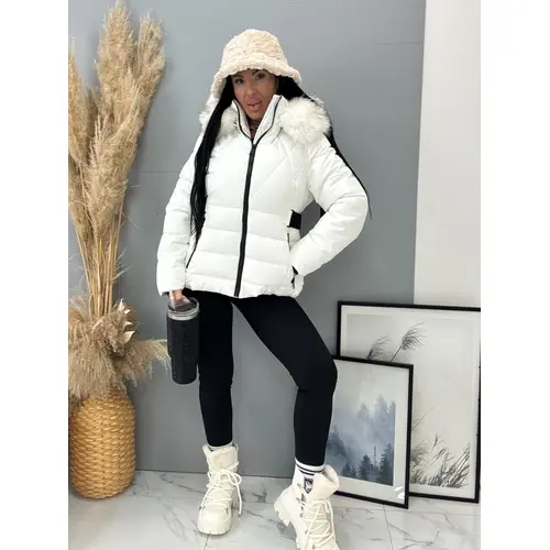 Bunda s kožušinou a opaskom MILLIE veľkosť: XXL