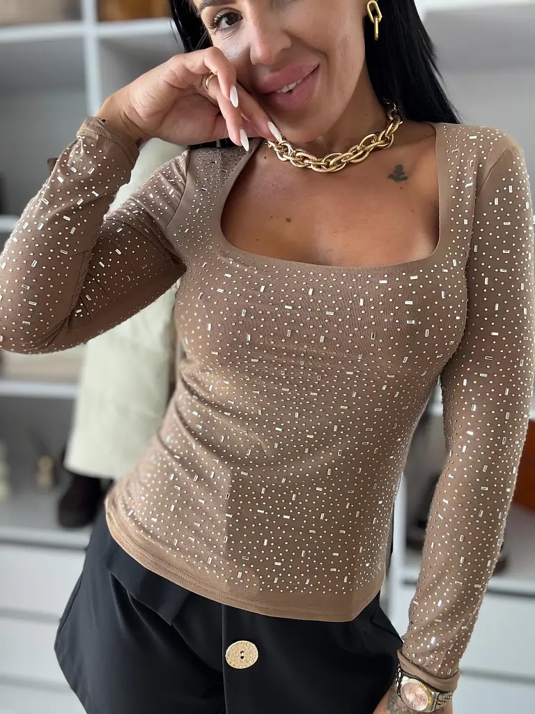 Šifónové tričko s kamienkami SHARITA - next