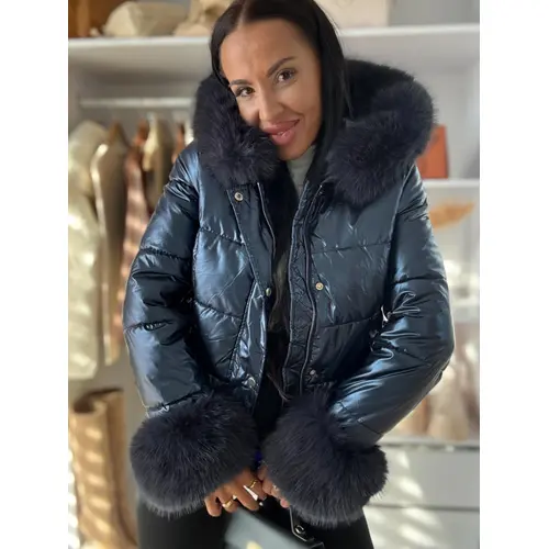 Bunda s kožušinou a kapucňou ADRENA veľkosť: M