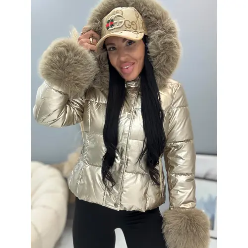 Bunda s kožušinou a kapucňou ADRENA veľkosť: L