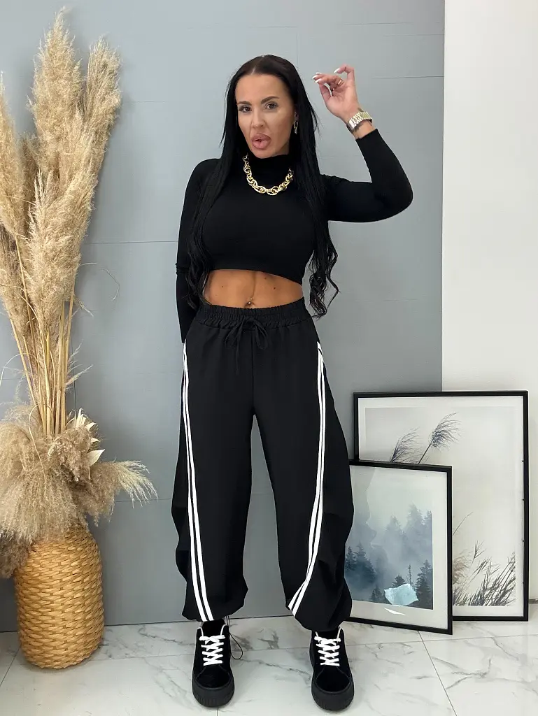 Balónové športové nohavice s gumeným pásom DELYRA