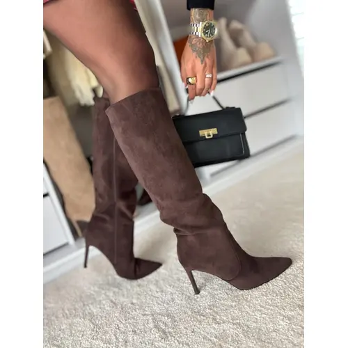 Semišové vysoké čižmy CHRISTA veľkosť: 36